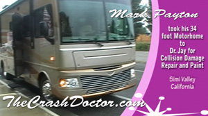 fleetwood bounder 34 foot motorhome collision repair video photo from www.thecrashdoctor.com