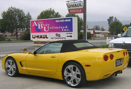 2000 Corvette convertible auto body collision center reviews simi valley www.thecrashdoctor.com