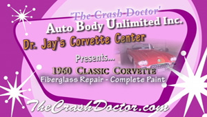 1960 Corvette fiberglass paint and repair video slate photo from www.thecrashdoctor.com