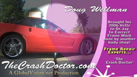Corvette custom painting and body work video from www.thecrashdoctor.com