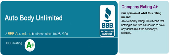bbb rating A+ auto body unlimited inc photo 