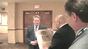 Gene Lopez Manager S.W. I-Car presenting Award to Jay Schoen www.thecrashdoctor.com