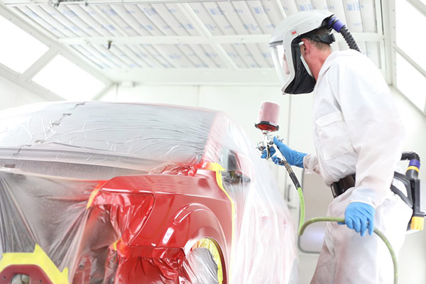 Paint Tech in the Booth | Schaefer Autobody Centers Paint Tech in the Booth
