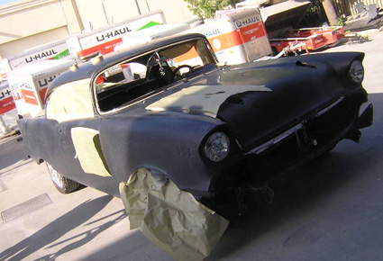 1957 chavrolet custom paint job before custom paint www.autobodyunlimitedinc.com