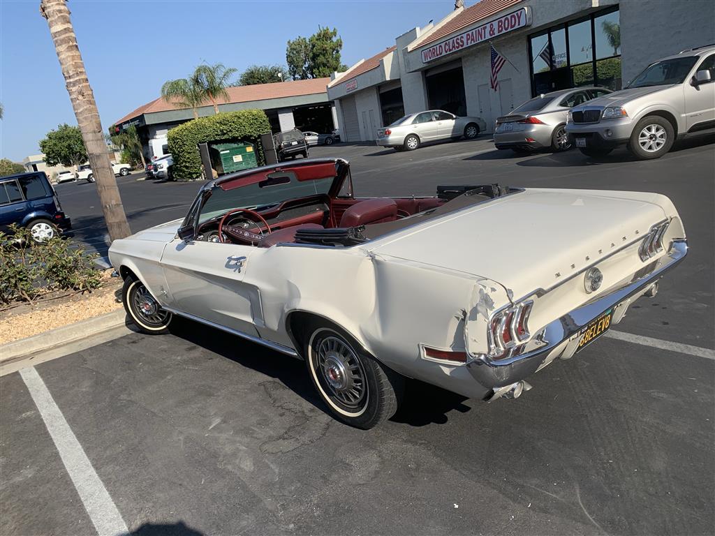 1968 mustang repair from Auto Body Unlimited Simi Valley California