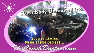 1970 major frame damage repair video photo by thecrashdoctor.com