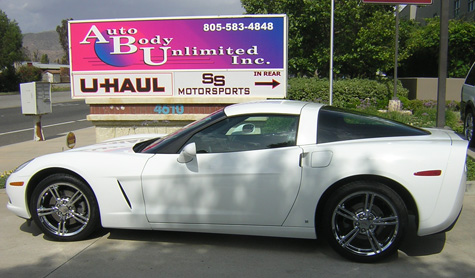 angelyne's 2008 corvette from the factory www.thecrashdoctor.com